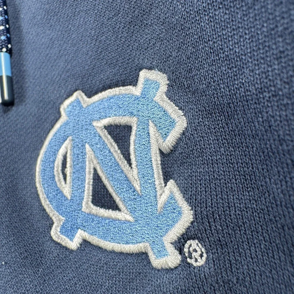 Jordan UNC Tar Heels Full Zip Hoodie Jacket Men L Navy Embroidered Blokecore